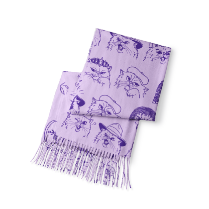 Pagewings Sci Fi Book Lover Long Fringe Scarf 