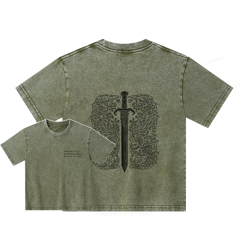 Pagewings You Do Not Yield Unisex Kids Washed T-shirt