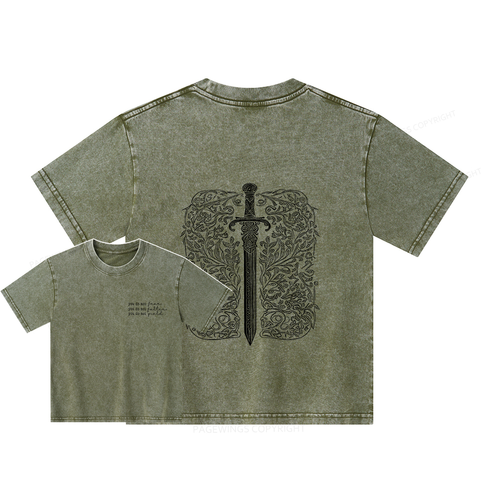 Pagewings You Do Not Yield Unisex Kids Washed T-shirt