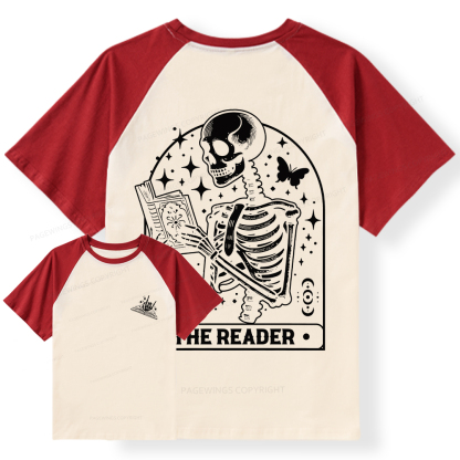 Pagewings The Reader Tarot Card Shirt Raglan T-shirt