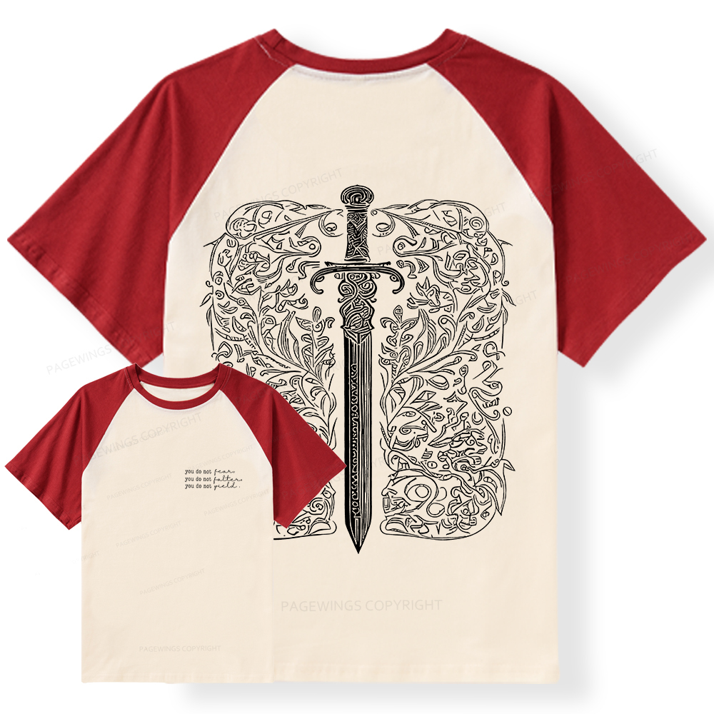 Pagewings You Do Not Yield Raglan T-shirt