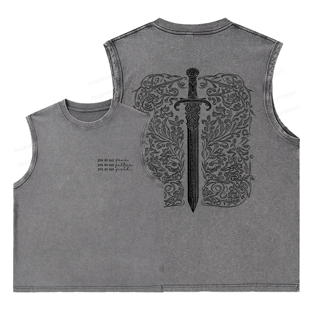 Pagewings You Do Not Yield Unisex Washed Tank Top
