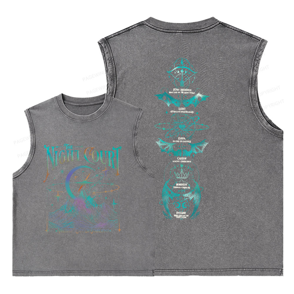 Pagewings The Night Court Unisex Washed Tank Top
