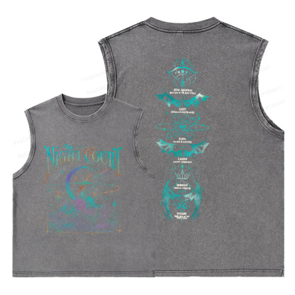 Pagewings The Night Court Unisex Washed Tank Top
