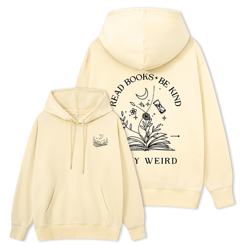 Pagewings Comfort Colors Read Books Be Kind Stay Weird Unisex Classic Hoodie