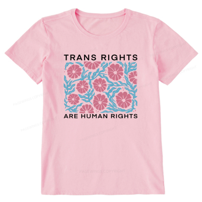 Pagewings Trans Rights Are Human Rights Unisex Classic T-shirt