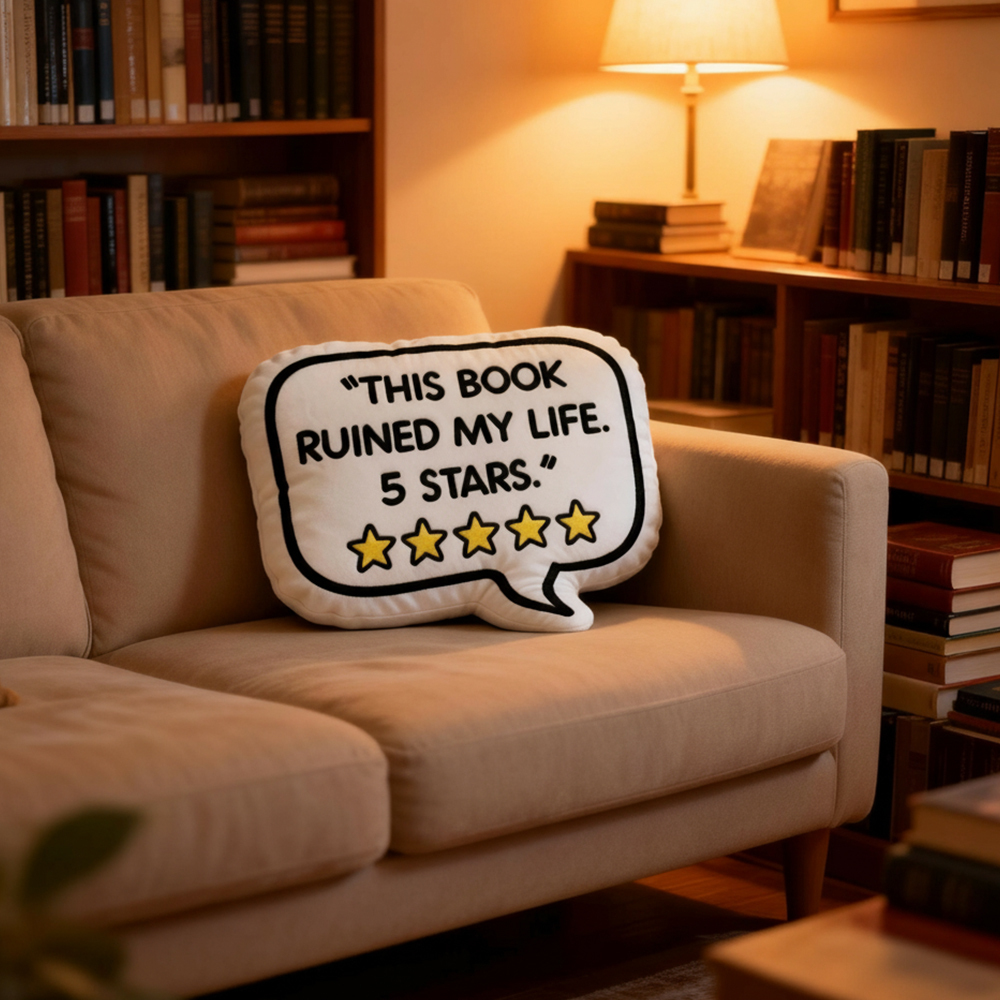 Pagewings This Book Ruined My Life Shaped Throw Pillow