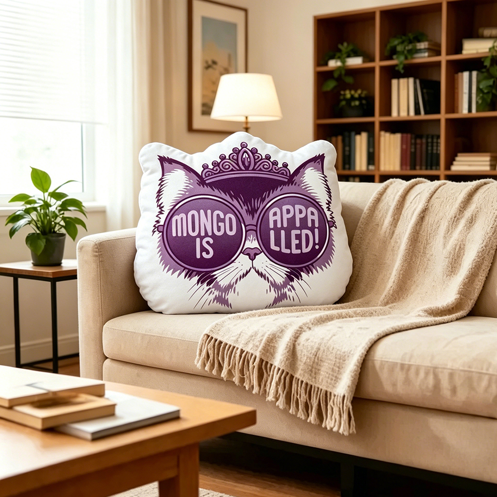 Pagewings Mongo Is Appalled Shaped Throw Pillow