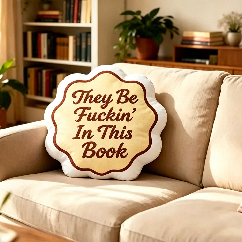 Pagewings Spicy Smut Book Shaped Throw Pillow