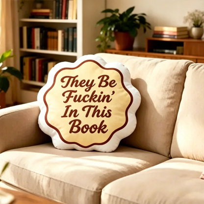 Pagewings Spicy Smut Book Shaped Throw Pillow