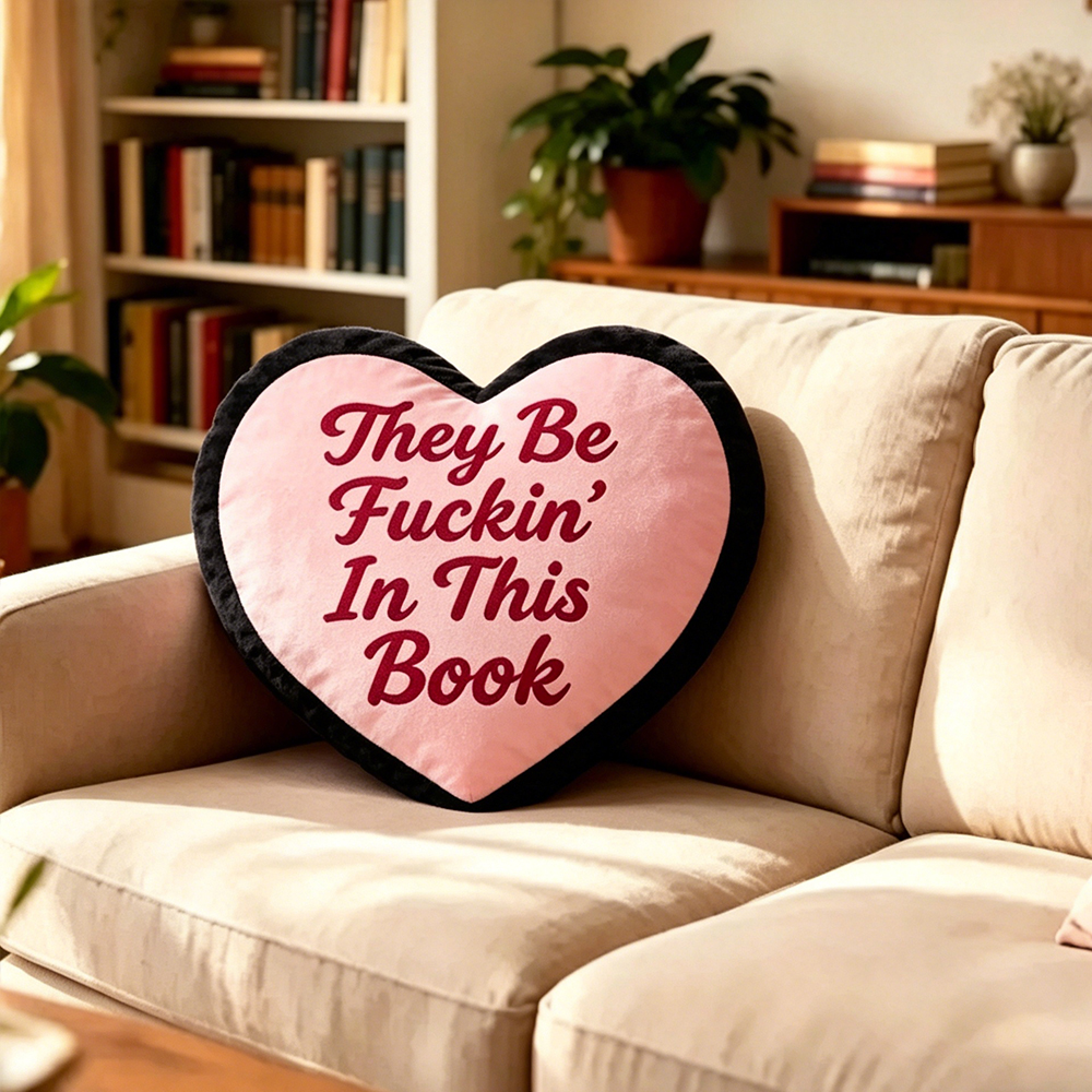 Pagewings Spicy Smut Book Shaped Throw Pillow