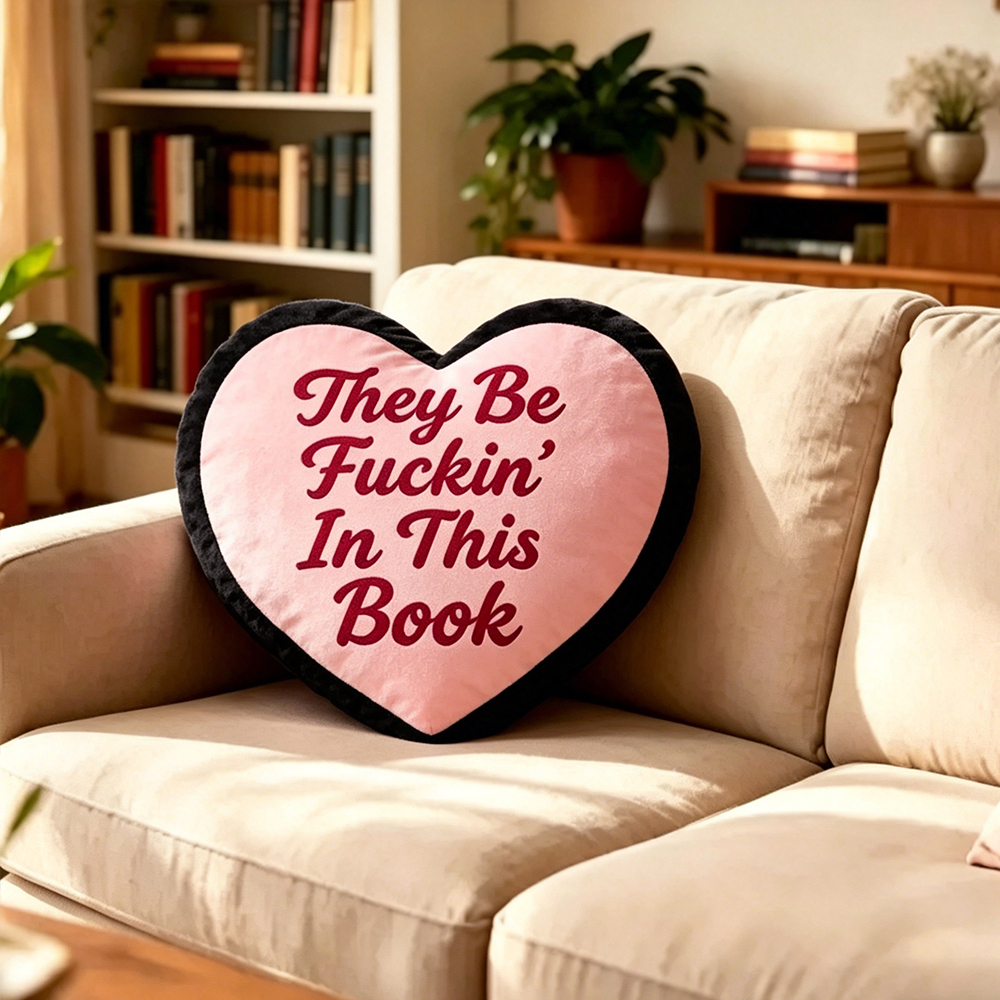 Pagewings Spicy Smut Book Shaped Throw Pillow