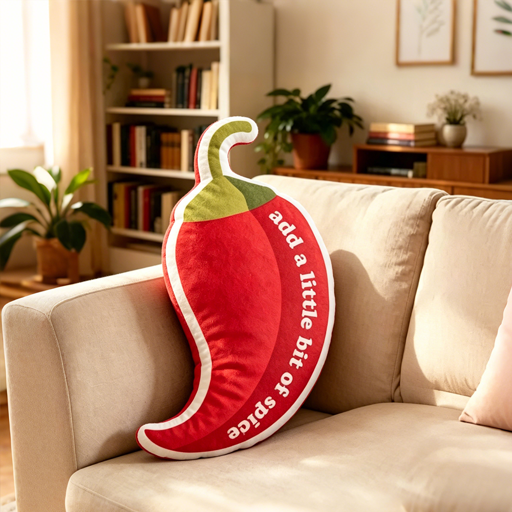Pagewings Add A Little Bit Of Spice Shaped Throw Pillow