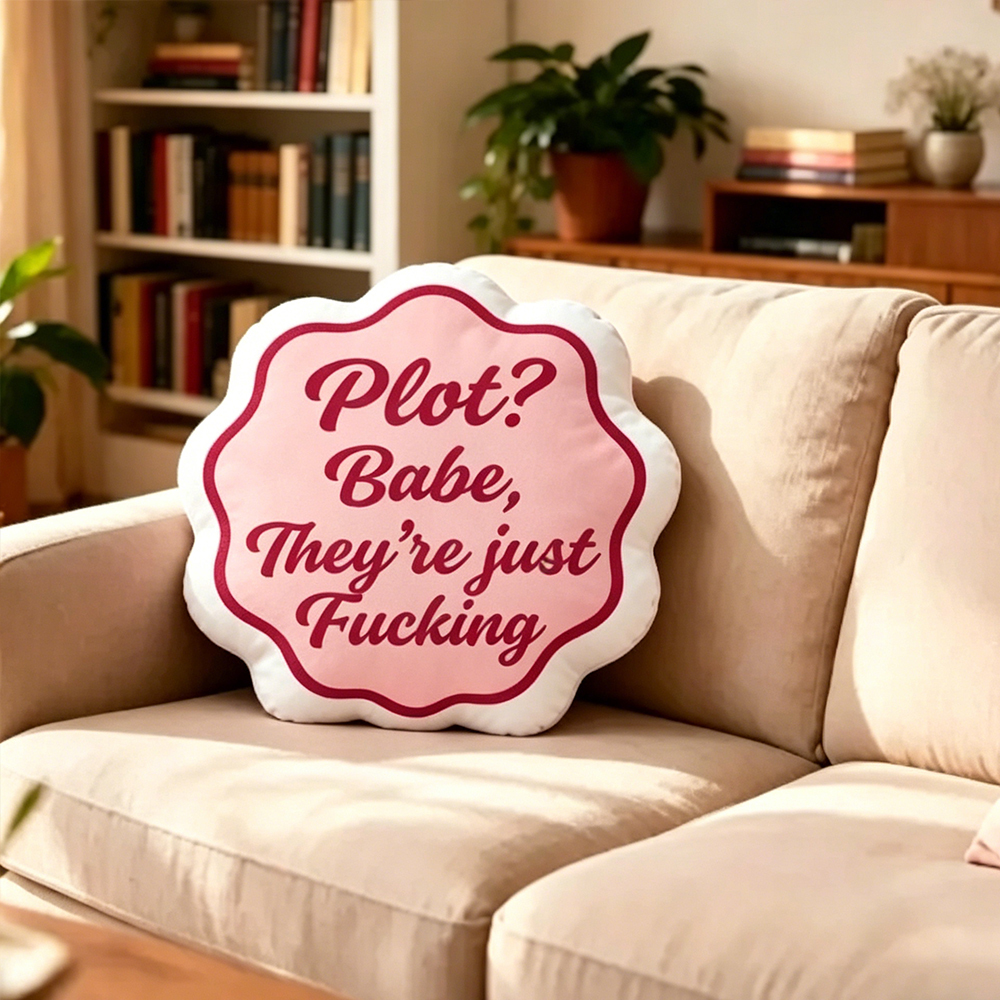 Pagewings They're Just F***ing Book Lover Shaped Throw Pillow