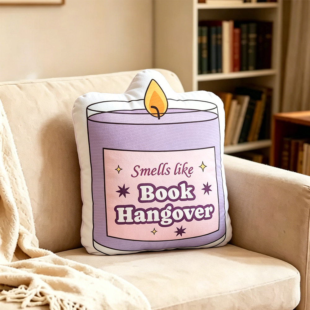 Pagewings Book Hangover Shaped Throw Pillow