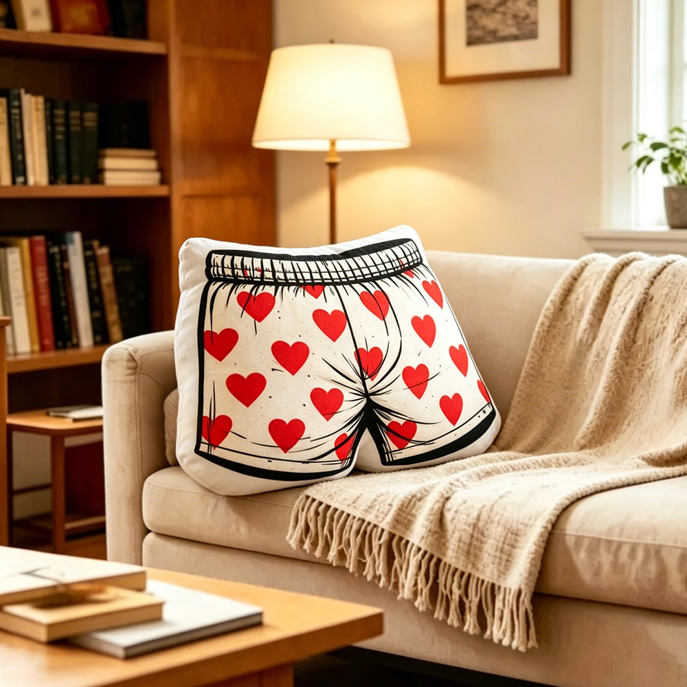 Pagewings Boy Short Vinyl Shaped Throw Pillow