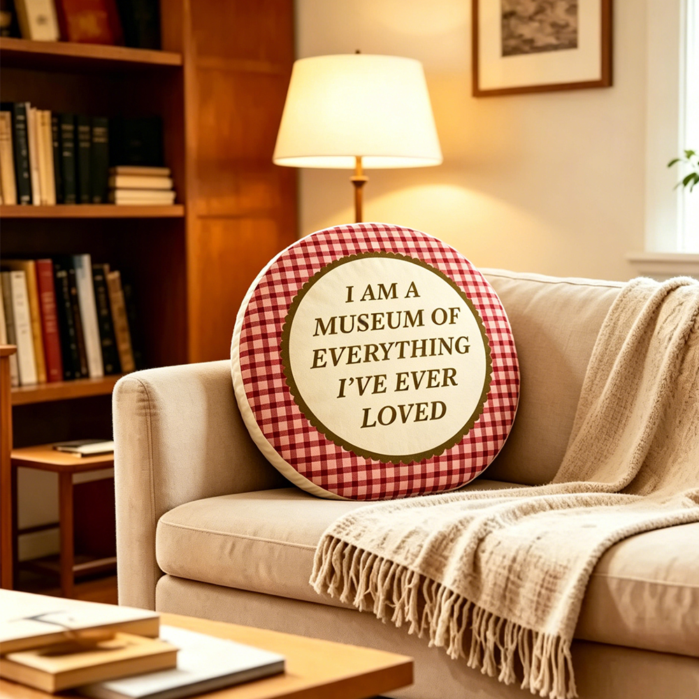 Pagewings I Am A Museum Of Everything I've Ever Loved  Shaped Throw Pillow