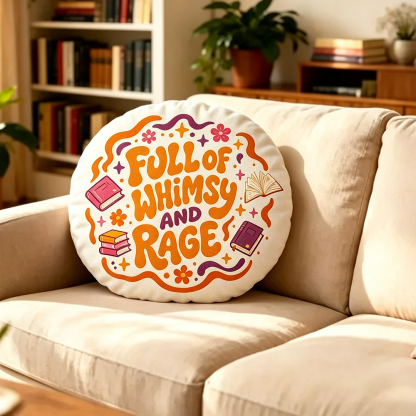 Pagewings Full Of Whimsy And Rage Shaped Throw Pillow