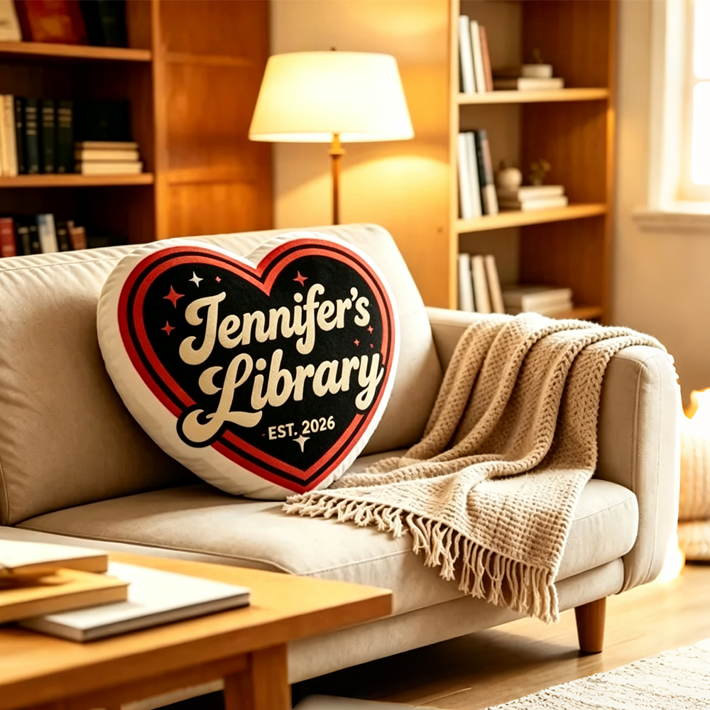 Pagewings Personalized Name  Shaped Throw Pillow