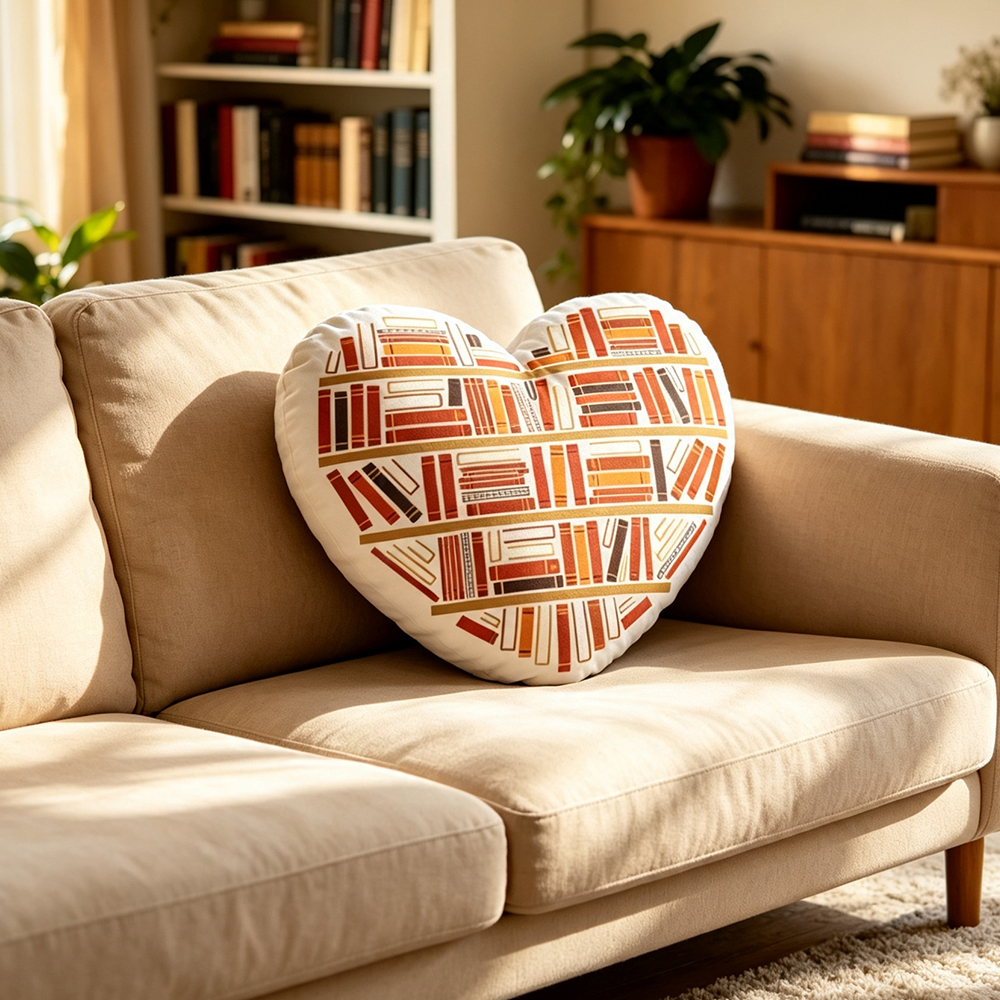 Pagewings Book Lover Shaped Throw Pillow