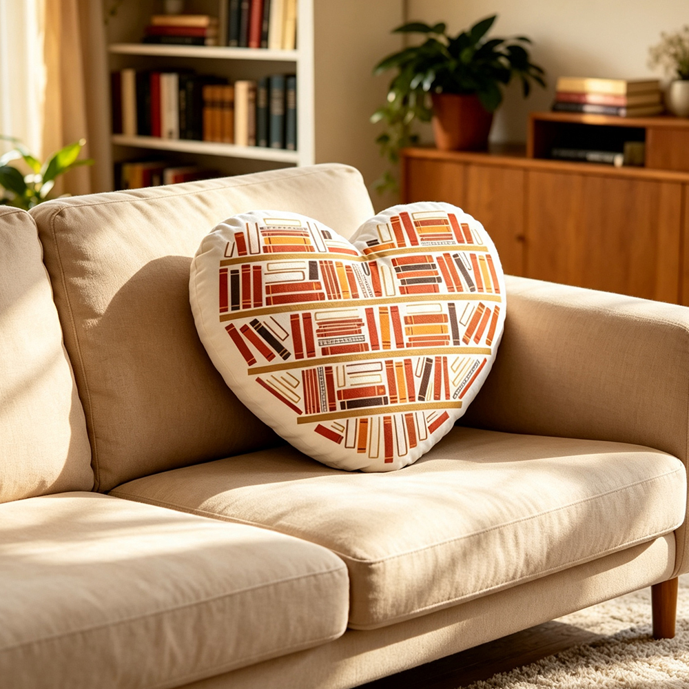 Pagewings Book Lover Shaped Throw Pillow