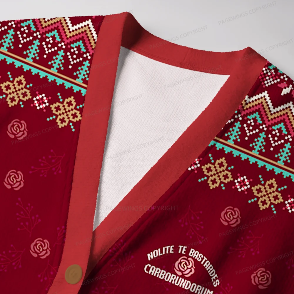 Pagewings Nolite Te Bastardes Carborundorum Unisex Ugly Cardigan Sweaters