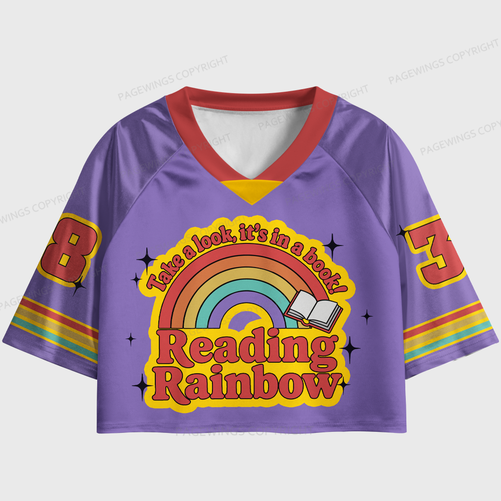 Pagewings Take A Look It’s In A Book Women's Cropped Jersey