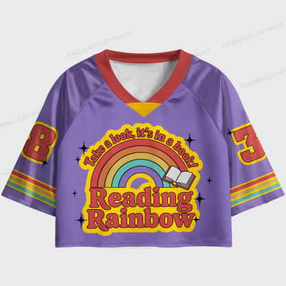 Pagewings Take A Look It’s In A Book Women's Cropped Jersey