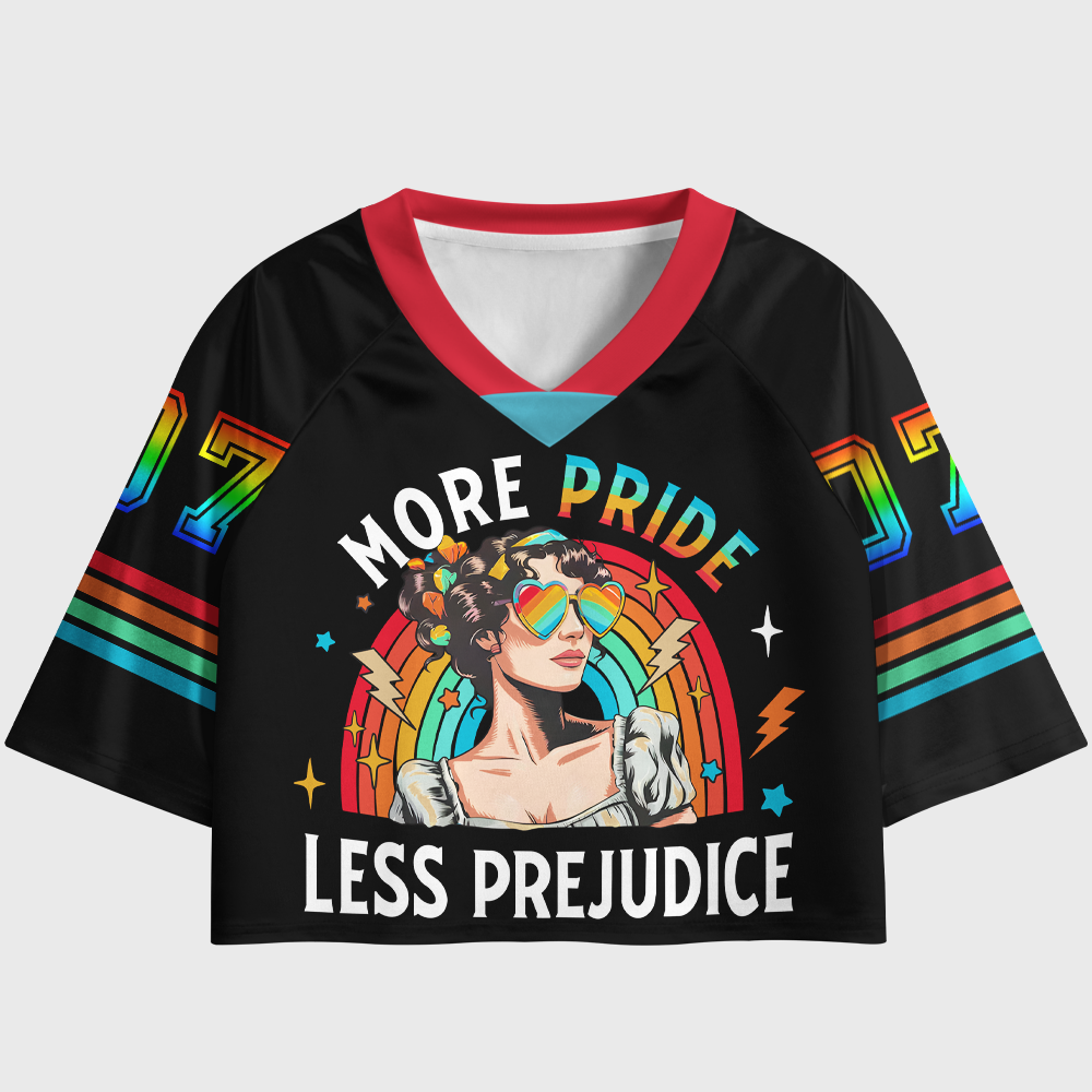 Pagewings More Pride Less Prejudice Women's Cropped Jersey