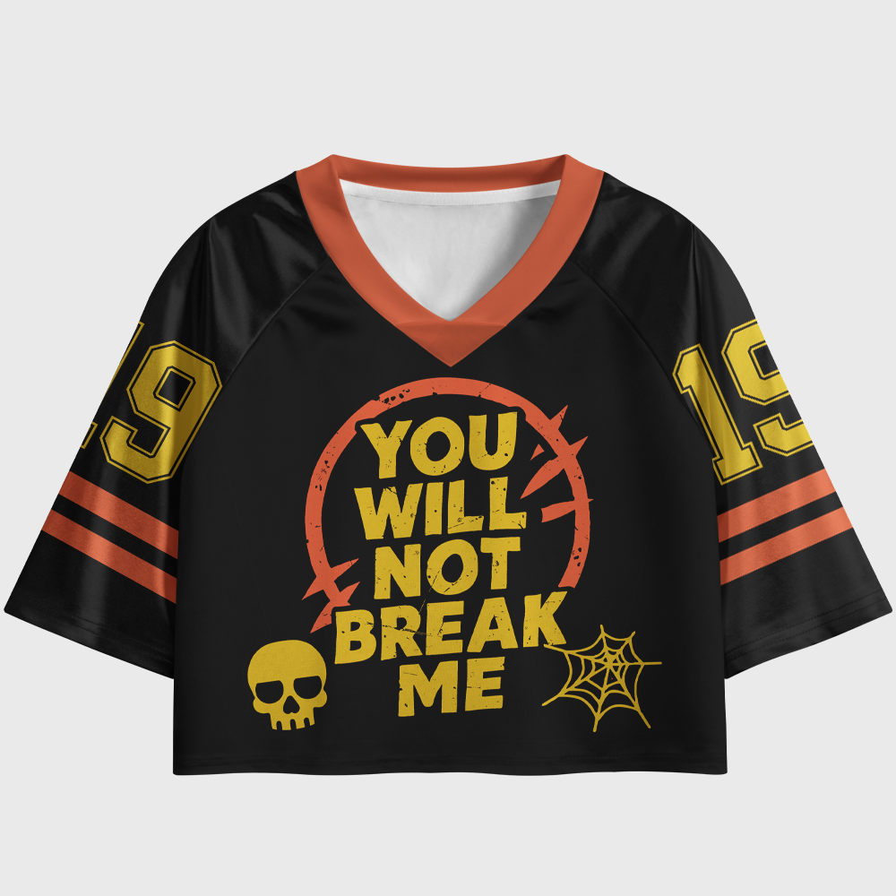 Pagewings You Will Not Break Me Women's Cropped Jersey