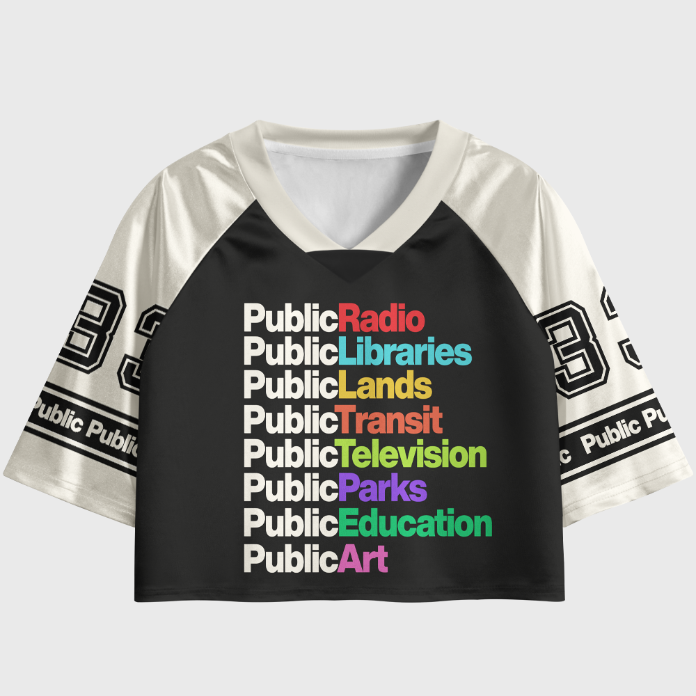 Pagewings Public Libraries Women's Cropped Jersey