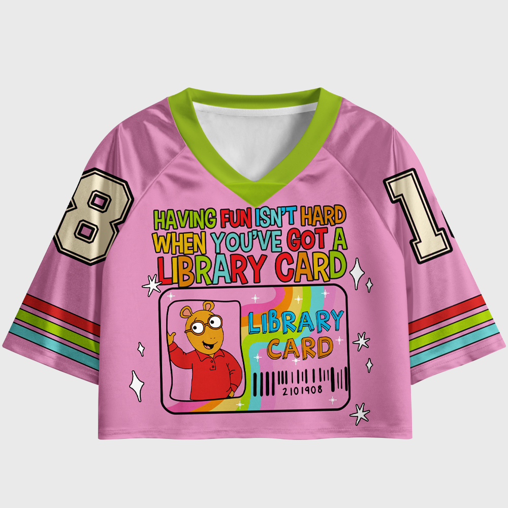 Pagewings When You've Got A Library Card Women's Cropped Jersey