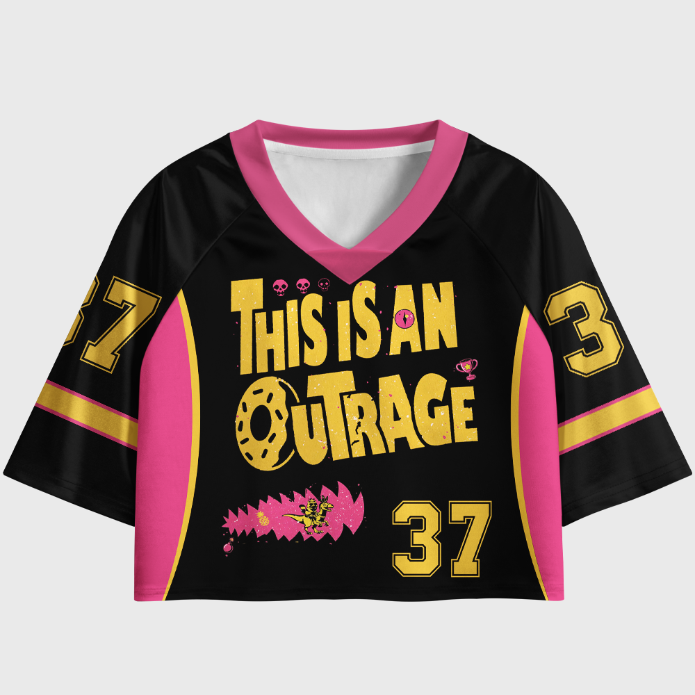 Pagewings This Is An Outrage Women's Cropped Jersey