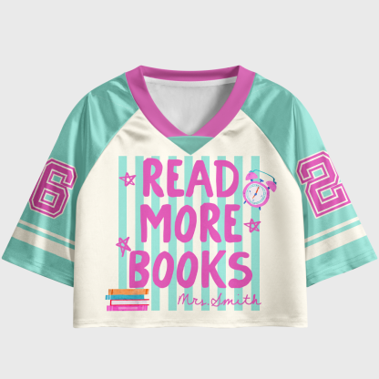 Pagewings Read More Books Women's Cropped Jersey