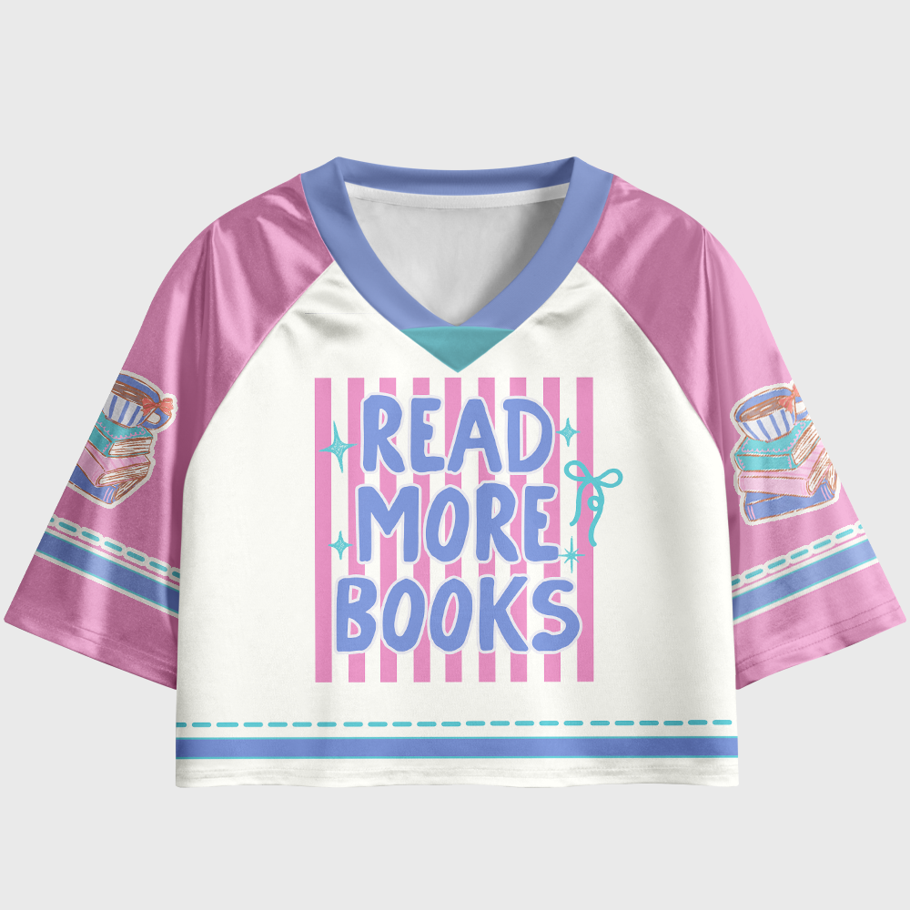 Pagewings Read More Books Women's Cropped Jersey