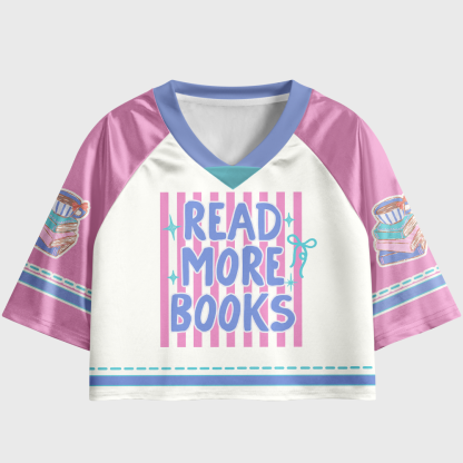 Pagewings Read More Books Women's Cropped Jersey