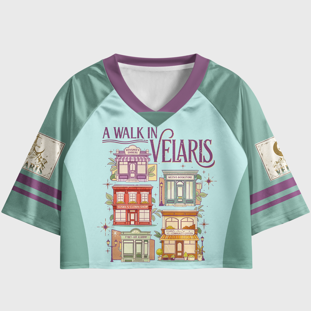 Pagewings Fantasy Novel Lover Women's Cropped Jersey