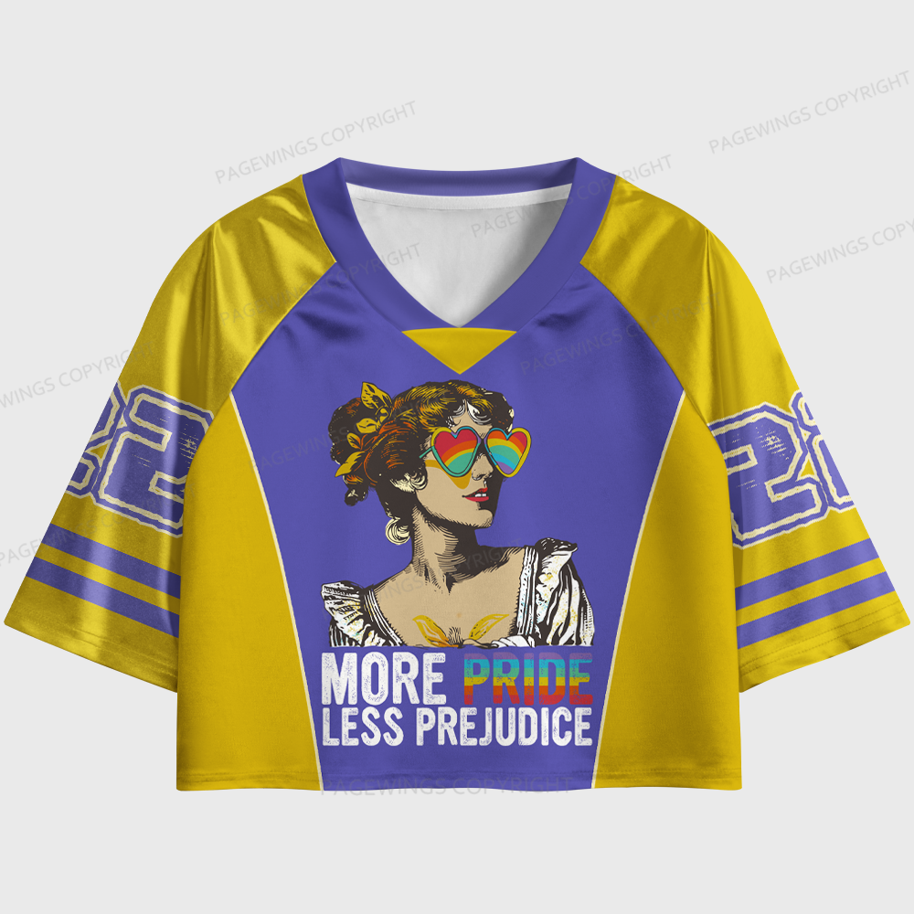 Pagewings More Pride Less Prejudice Women's Cropped Jersey