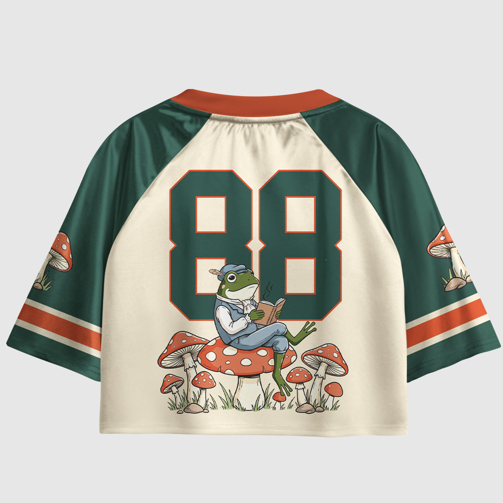 Pagewings Full Of Rage And Whimsy Women's Cropped Jersey