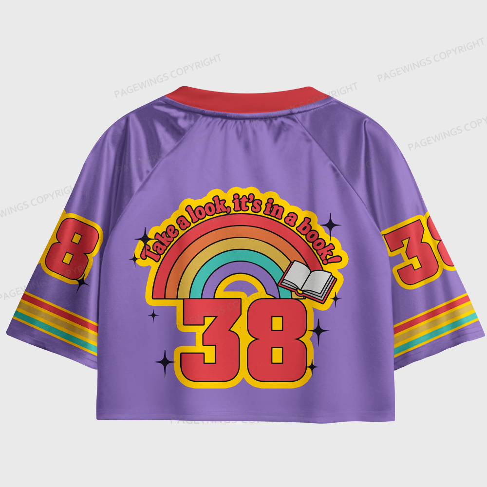 Pagewings Take A Look It’s In A Book Women's Cropped Jersey