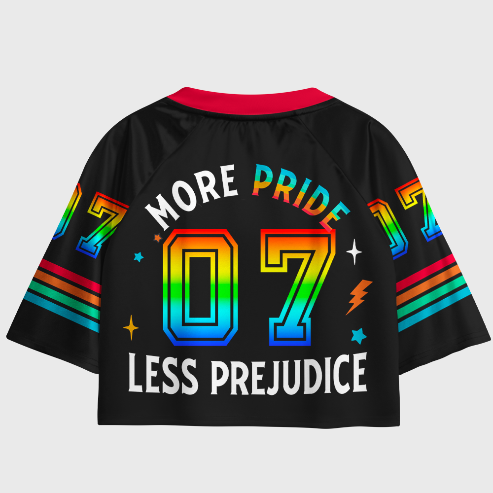 Pagewings More Pride Less Prejudice Women's Cropped Jersey