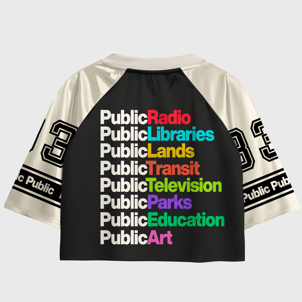 Pagewings Public Libraries Women's Cropped Jersey