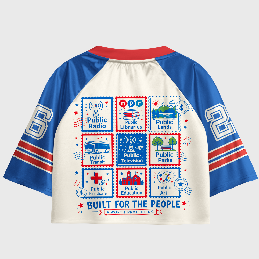 Pagewings Public Libraries Women's Cropped Jersey
