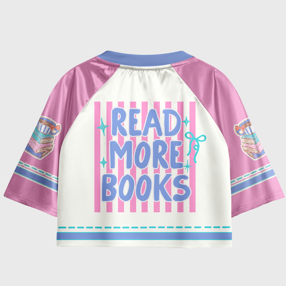 Pagewings Read More Books Women's Cropped Jersey