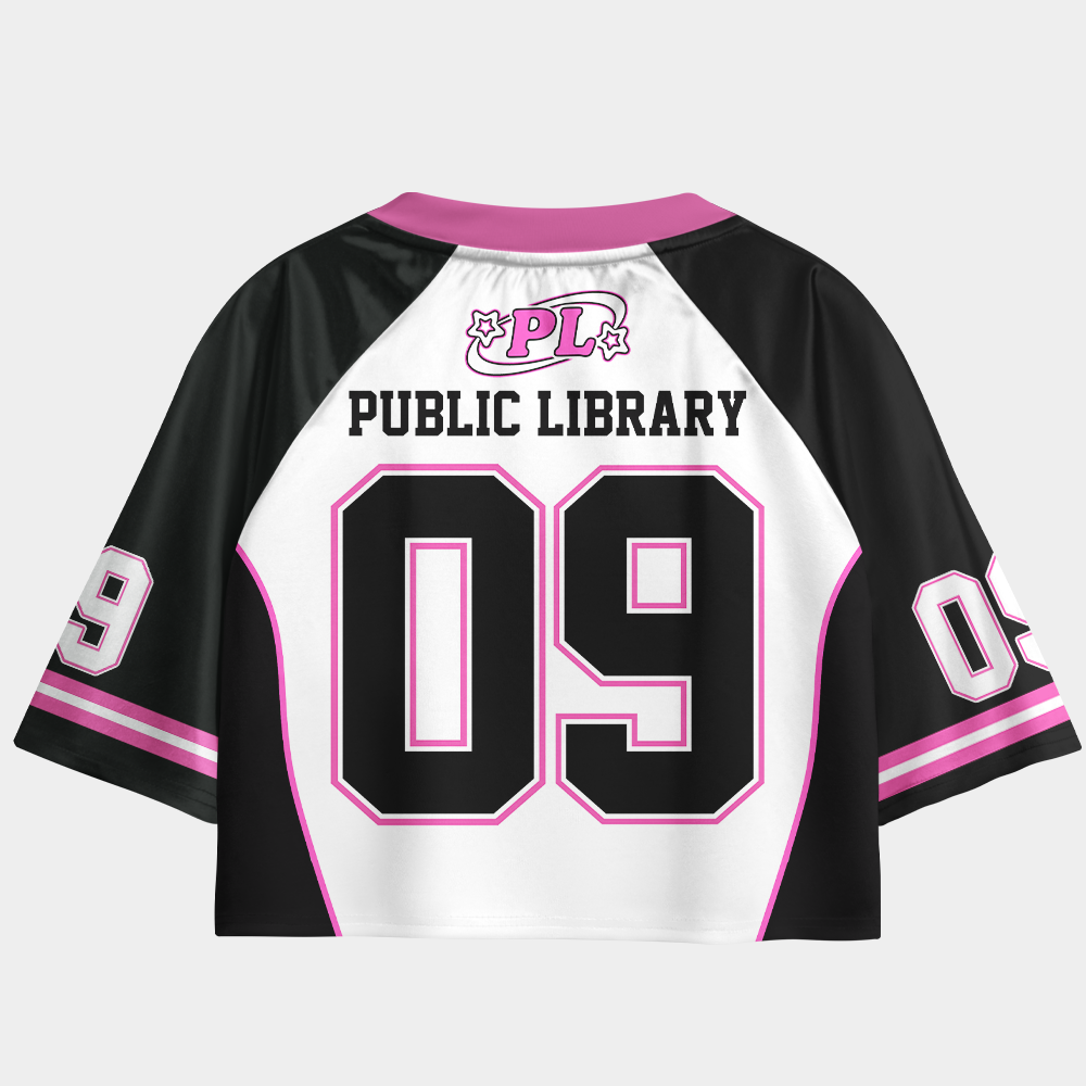 Pagewings More Punk Than The Public Library Women's Cropped Jersey