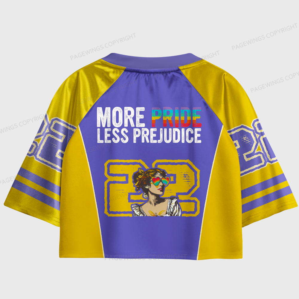 Pagewings More Pride Less Prejudice Women's Cropped Jersey