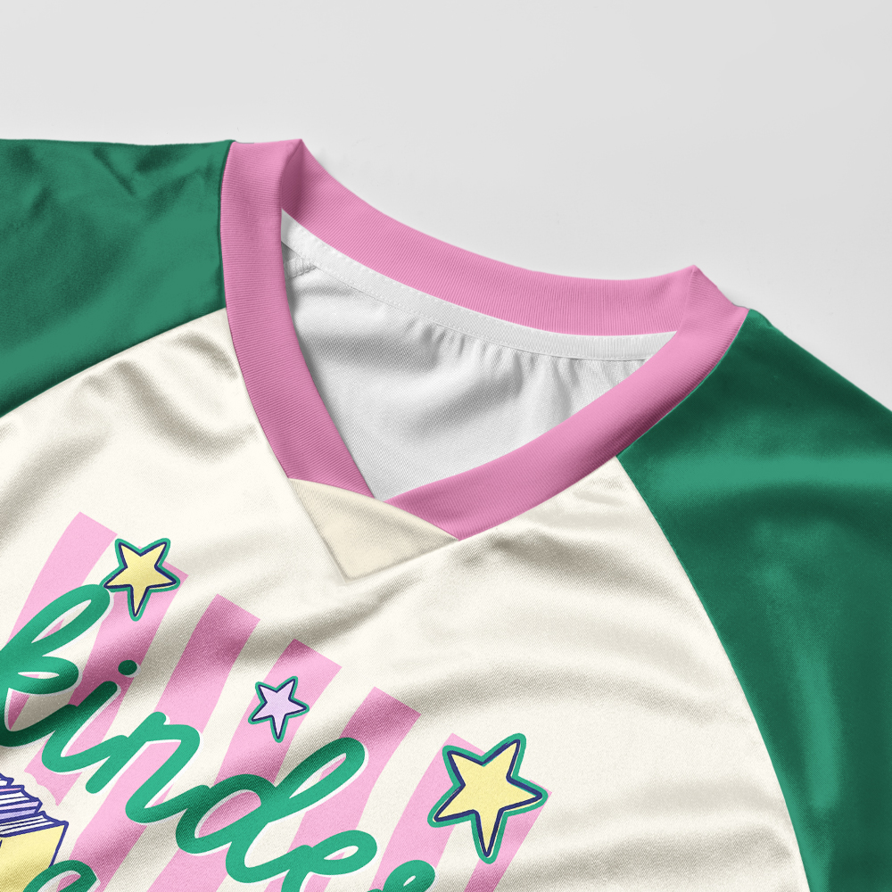 Pagewings Personalized Name Kindergarten Women's Cropped Jersey