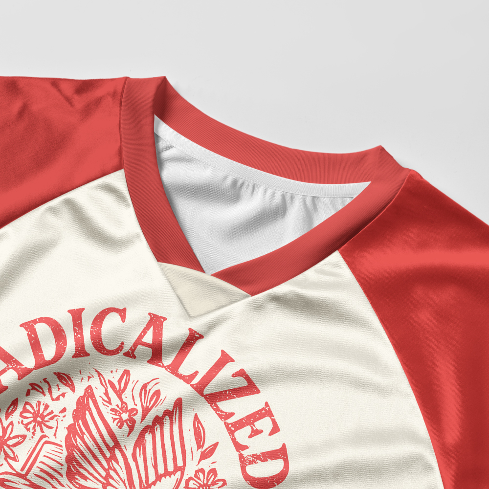 Pagewings Radicalized By Public Libraries Women's Cropped Jersey