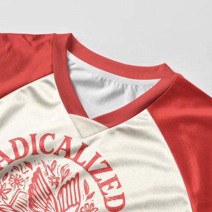 Pagewings Radicalized By Public Libraries Women's Cropped Jersey