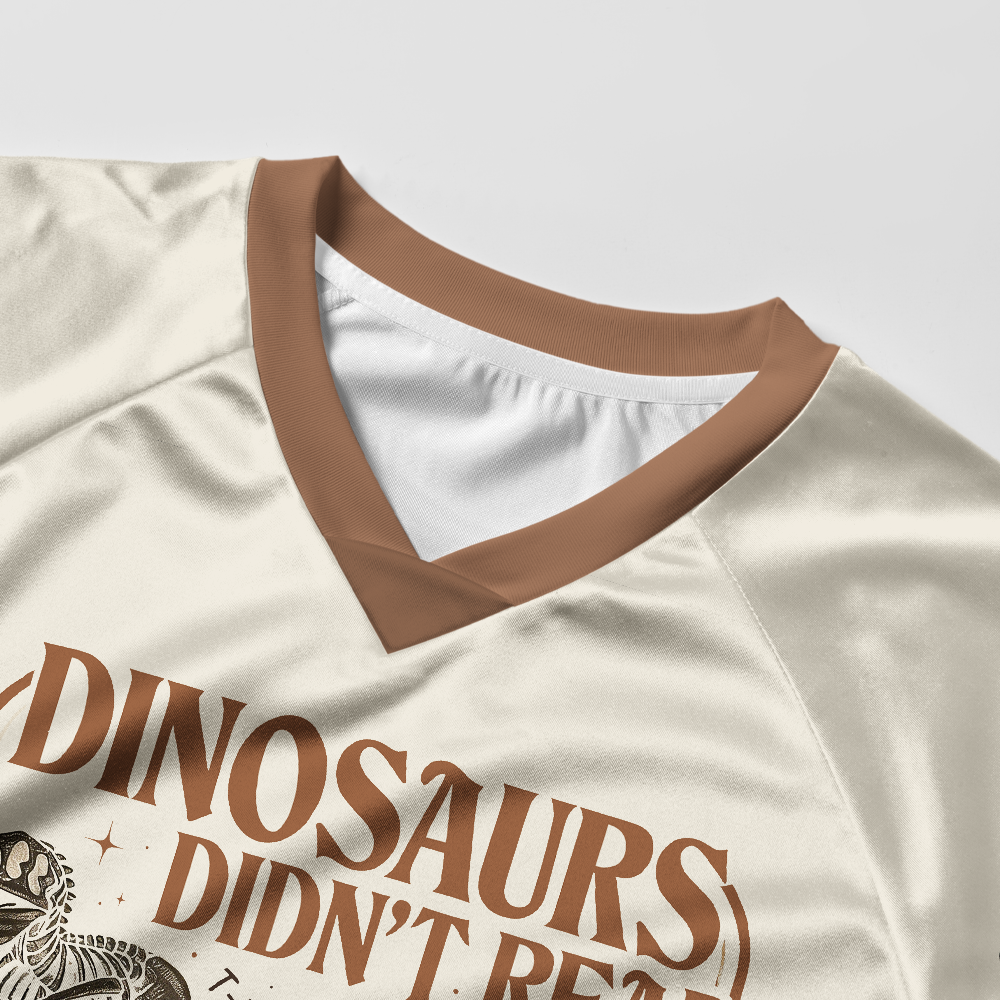 Pagewings Dinosaurs Didn't Read Women's Cropped Jersey